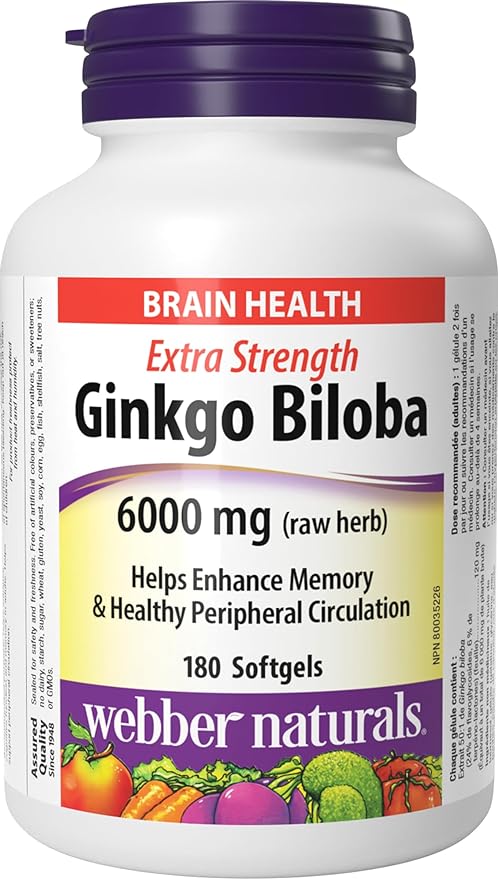 Webber Naturals Ginkgo Biloba 120mg Product Image